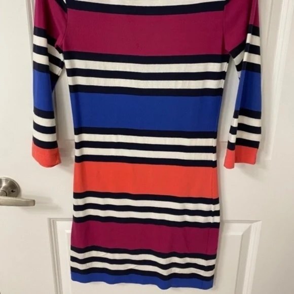 French Connection Women's Jag Stripe Mini Dress. Multicolor. Size 2. BodyCon. - Picture 6 of 12